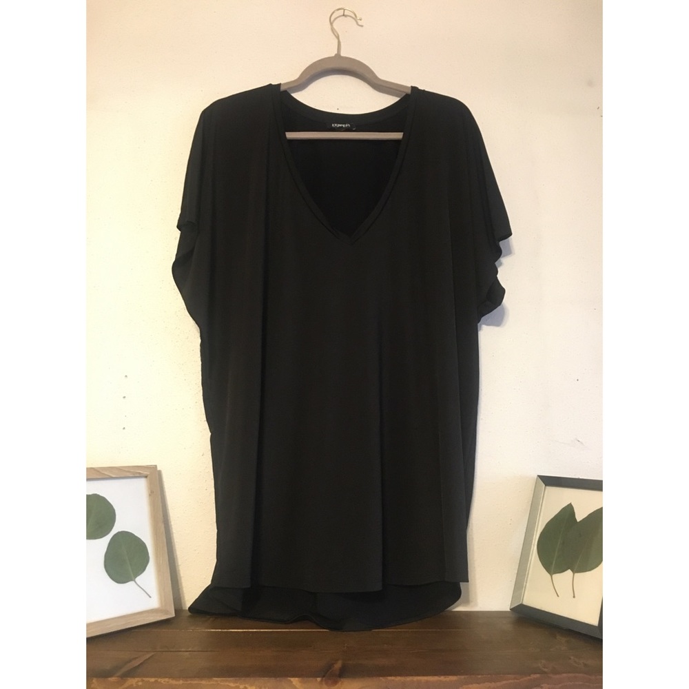 Express • silky black t-shirt • size XL